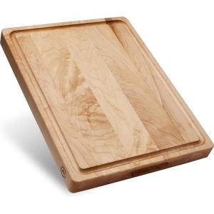 Set of 2 Sonder Los Angeles Acacia Wood Cutting Boards with Juice Groove, Gift Box Included – Small & Medium Sizes: 14x10x1in & 12x8x1in. Ideal for Meat, Vegetables, and Organic Produce Sustainable(Maple | Edge Grain)