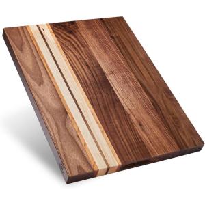 Set of 2 Sonder Los Angeles Acacia Wood Cutting Boards with Juice Groove, Gift Box Included – Small & Medium Sizes: 14x10x1in & 12x8x1in. Ideal for Meat, Vegetables, and Organic Produce Sustainable(Walnut | Edge Grain)